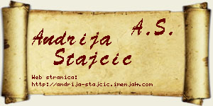 Andrija Stajčić vizit kartica